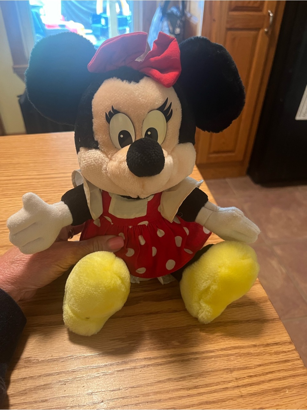 Disneyland Vintage~Minnie Mouse 12" Plush~ Red Polka Dot Dress Walt Disney World